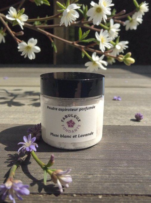 Poudre aspirateur Musc blanc et Lavande